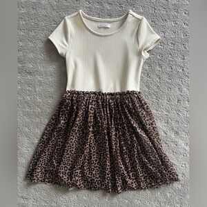 Leopard short Sleeves Dress - Girls 5 -Tahari